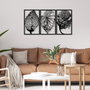 Wallity Saye Escultura de Pared de Metal Negra